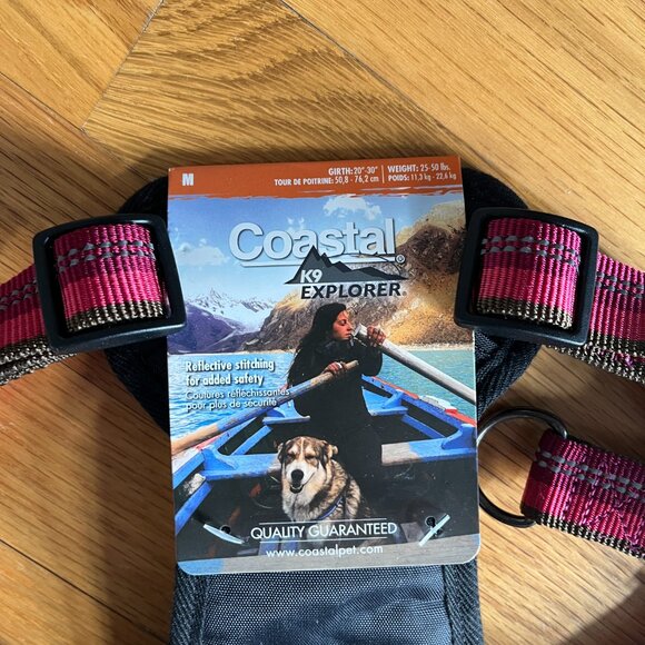 K9 Explorer Reflective Adjustable Padded Dog Harness Size Medium, Berry - Picture 7 of 7